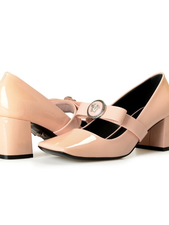 Versace Women's Silver Medusa Head Patent Leather Pumps Shoes US 6 IT 36 - Picture 8 of 8